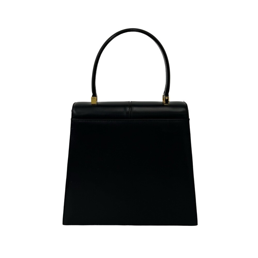 YVES SAINT LAURENT Vintage YSL Logo Hardware Leather Handbag Black 3024b - Picture 3 of 10